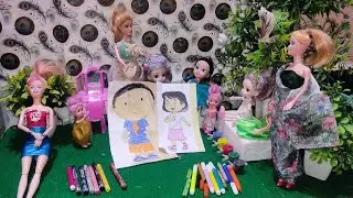 Wow Nice 💯 drawing🖌️📝🎨 anytime girls Barbie doll video🐼 Barbie doll video 🙉Barbie cartoon Hindi