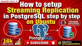 How to setup Streaming Replication in PostgreSQL step by step on Ubuntu #postgresql #replication #db