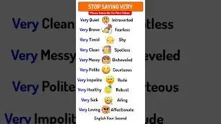 Use instead of very #english #talkinenglish #englishvocabulary #words #learnenglish #learn