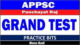 APPSC Panchayat Secretary Grand Test - 2 || Most Important Questions