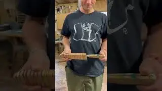Custom chefs knife made from Japanese Damascus steel and recycled skateboards with a sheath to match