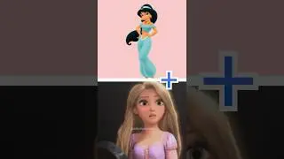 AI combines Princess Jasmine and Rapunzel. #ai #rapunzel #alladin #jasmine #disneyprincess #disney