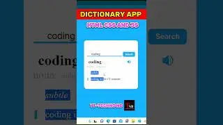 How To Make Dictionary App With Html Css And Js_