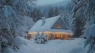 4K Mountain Blizzard Just Before Dawn — Snowstorm Ambience & Wind for Sleep