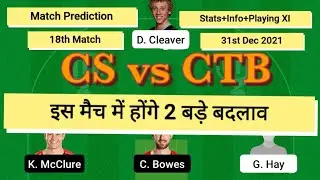 CS vs CTB | Match No 18 | Dream11 Prediction| Central Stags vs Canterbury Kings|Super Smash  2021-22