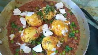 Malai # paneer # anda # curry 