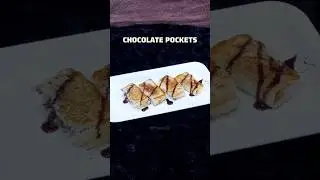 Trending recipe of chocolate pockets #shorts #recipe #chocolate #nutella #bread #youtubeshorts #yt