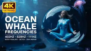 Ocean Whale Frequencies | 432Hz, 528Hz, 111Hz | Healing, Detox & DNA Repair | 8H