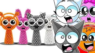 The Most SATISFYING SPRUNKI SQUAD Magnet Art!