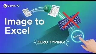 Image to Excel Conversion | No typing!