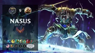 Nasus Top vs Azir - NA Grandmaster Patch 12.8