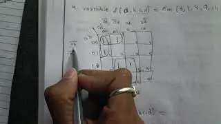 K-map 4 variable f(a,b,c,d)=&pound;m(0,1,4,9,11,13,15)