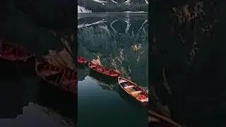 BREATHTAKING 4k Video of Mountain Lake ⛰️ #beautiful #scenic #shorts