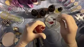ASMR LAB sounds for NON experiment. Latex Gloves Pipette Dropper Glass Clinking Water Sprayer