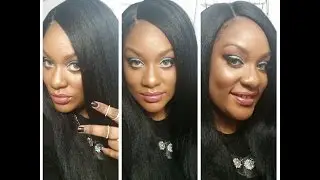 Janet Collection Natural Super Flow Deep Part Lace Wig Bisa
