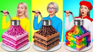 Me vs Grandma Cooking Grimace Shake Challenge | Edible Battle by Super Hyper DO
