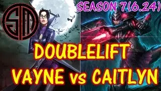 TSM Doublelift Vayne vs Caitlyn / Penta Kill / Solo Ranked full game【LOL NA】【Pro Replay】