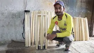 How to Make Wooden Cricket Wickets/Stumps And Bails With Amazing Skills