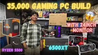 35000 PC BUILD WITH 6500XT | WITH 24 INCH MONITOR | FIRST TIME IN NEHRU PLACE | #gamingcomputer