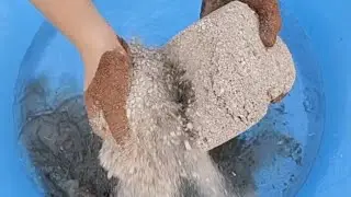 Square buckets crumbling in lots of water asmr sounds by @rajpootasmr9754  Super soft grainy yummy