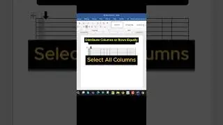 Distribute Column Row Equally in MS Word Table | Distribute Table Cell in MS Word #msword #wordtable