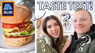 ALDI Plant-based Burger Review | UK Grocery Taste Test (vegan chicken & vegan beef burger review)