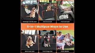 Dog Car Seat Cover 600D Scratch-Proof Pet Seat Cover, Waterproof Dog Dog Car Seat Cover