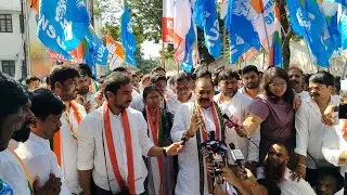 T Congress Party conducted Dharna For against BJP party for put baseless on GANDHI Family