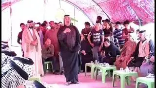 حديث الشيخ رعد ال راهي اثناء مشية قبيلة بني لام وقبيلة بني كعب في بغداد  بقيادة الشيخ راهي موسى جبار