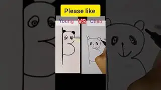 child vs Young drawing ll child drawing and young drawing #drawing #shorts #shortvedio
