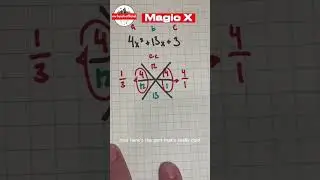 Factoring a &ne; 1 | Magic X | Algebra Concepts #math #algebra #factoring #shorts