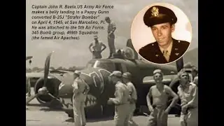 Бомбардировщик B-25 Strafer совершил посадку с поднятыми шасси