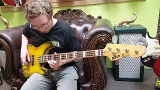 MakBass P Bass style MB JP OldYellow made-in-Italy Bass Guitar demo at Basone in Vancouver Canada