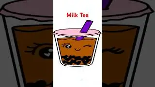 Draw and Color Milk tea #colors #art #drawing #hanacorner #cute