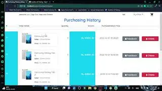 Design a responsive purchus history page