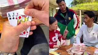 一对J竟敢连连下注，开牌那一刻人傻了！#十赌九输#远离赌博