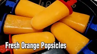 ஆரஞ்சு குச்சி ஐஸ் | Fresh Orange Popsicles | Homemade Popsicles |  with English Subtitles | Cookrazy