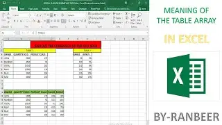 TABLE ARRAY IN VLOOKUP IN EXCEL#excel #excelsolutions #mexcel #excelclasses #practice #msexcel