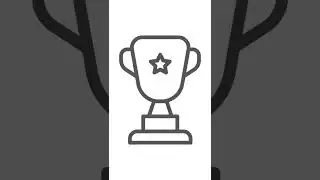 How to Make Trophy Icon in Adobe Illustrator - Adobe Illustrator Tutorial #Shorts #AdobeIllustrator