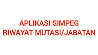 SIMPEG SELAYAR - Riwayat Mutasi/Jabatan