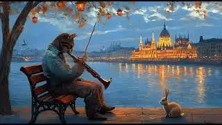 Gypsy Balkan Jazz in Vienna🎷Cat Playing Guitar & Clarinet | Feel-Good Party Music at the Opera House
