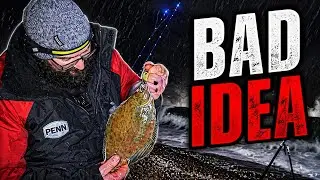 Night Sea Fishing at Pevensey Bay | PB Dab in Rough Conditions (Still Learning)