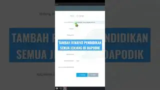 TAMBAH RIWAYAT PENDIDIKAN SEMUA JENJANG