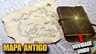 Como Desenhar um MAPA ANTIGO (mapa de fantasia, RPG, aventuras)