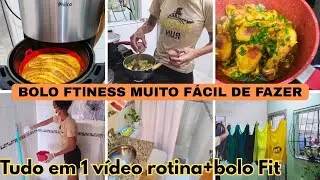 ROTINA DI&Aacute;RIA+BOLO FIT NA #airfryer + JANTA SIMPLES E DELICIOSA 😋