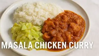 Easy dinner menu for 2 people (chicken masala and fried veggies)