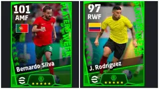 Trying two great potw cards! Bernardo silva 101 and james rodriguez 97