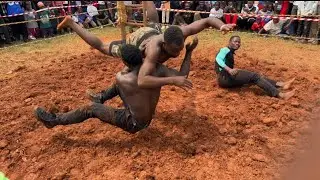TRIPPLE THREAT AFRICAN WRESTLING MATCH.