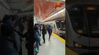 TTC Subway Train At Queen Station 02/21/22