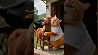 cat and cow funny video#AICat#FunnyAICat#AICatMemes#VirtualKitty#AICatLife#MeowGPT#CatBot#LOLMeow